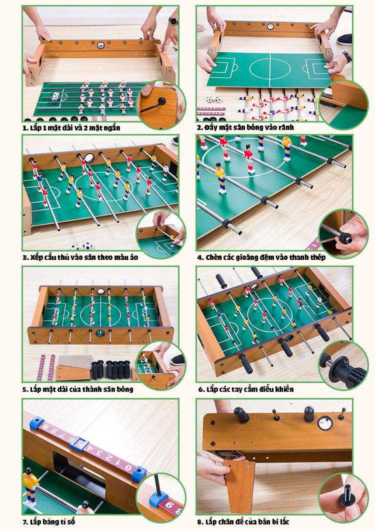 Đồ Đá Banh Trẻ Em, bàn bi lắc bóng đá Table Top Foosball- Bé Vui Khỏe, Thông Minh Cả Nhà Vui. Bảo Hành Uy Tín