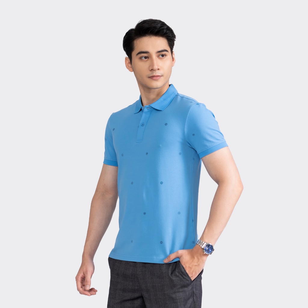 Áo polo nam Aristino thiết kế basic với cổ dệt tinh tế, in họa tiết độc đáo, màu sắc trung tính - APS030S2