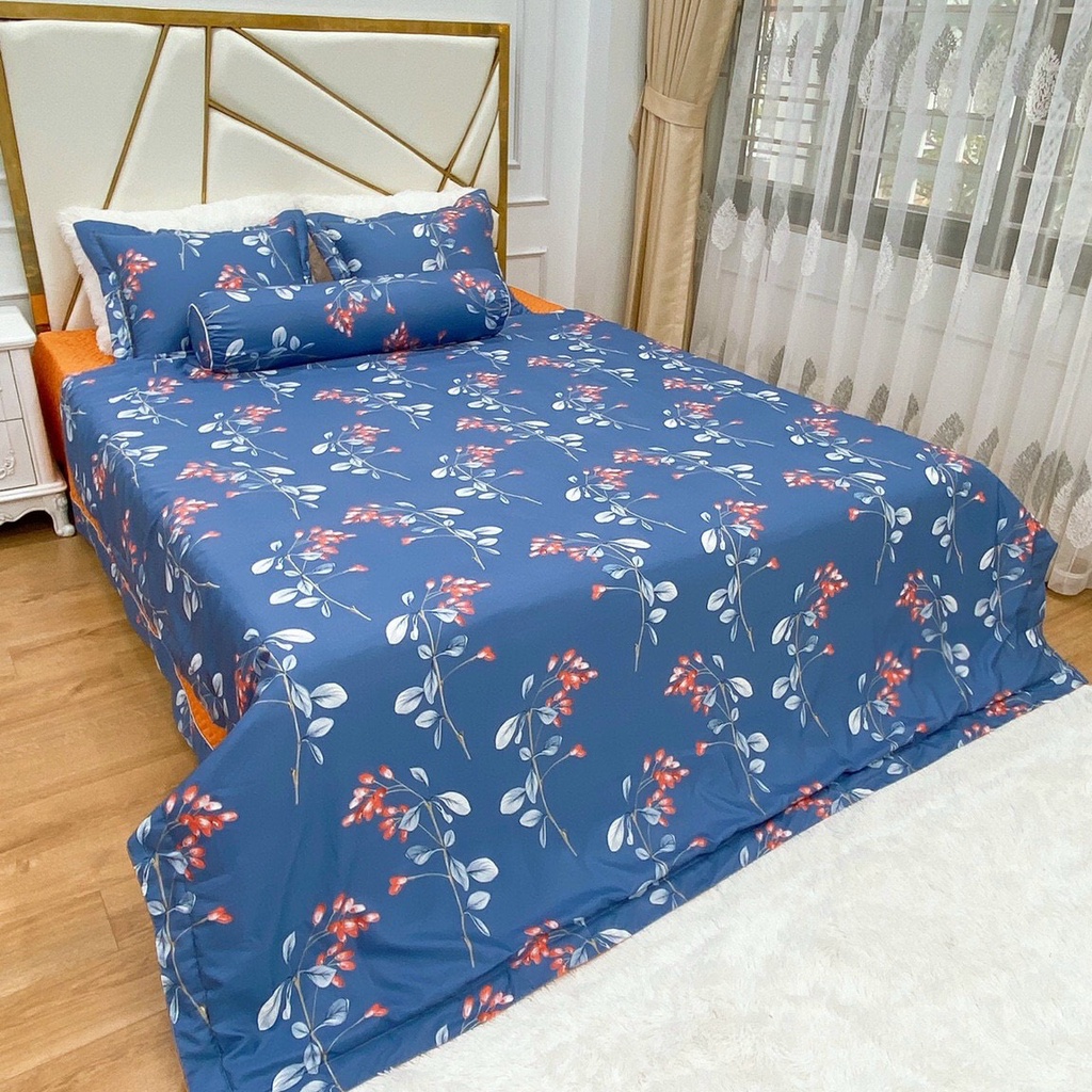 Bộ Chăn Ga Gối Phủ Trần Bông Cotton Living Mẫu Hot Nhất 2023