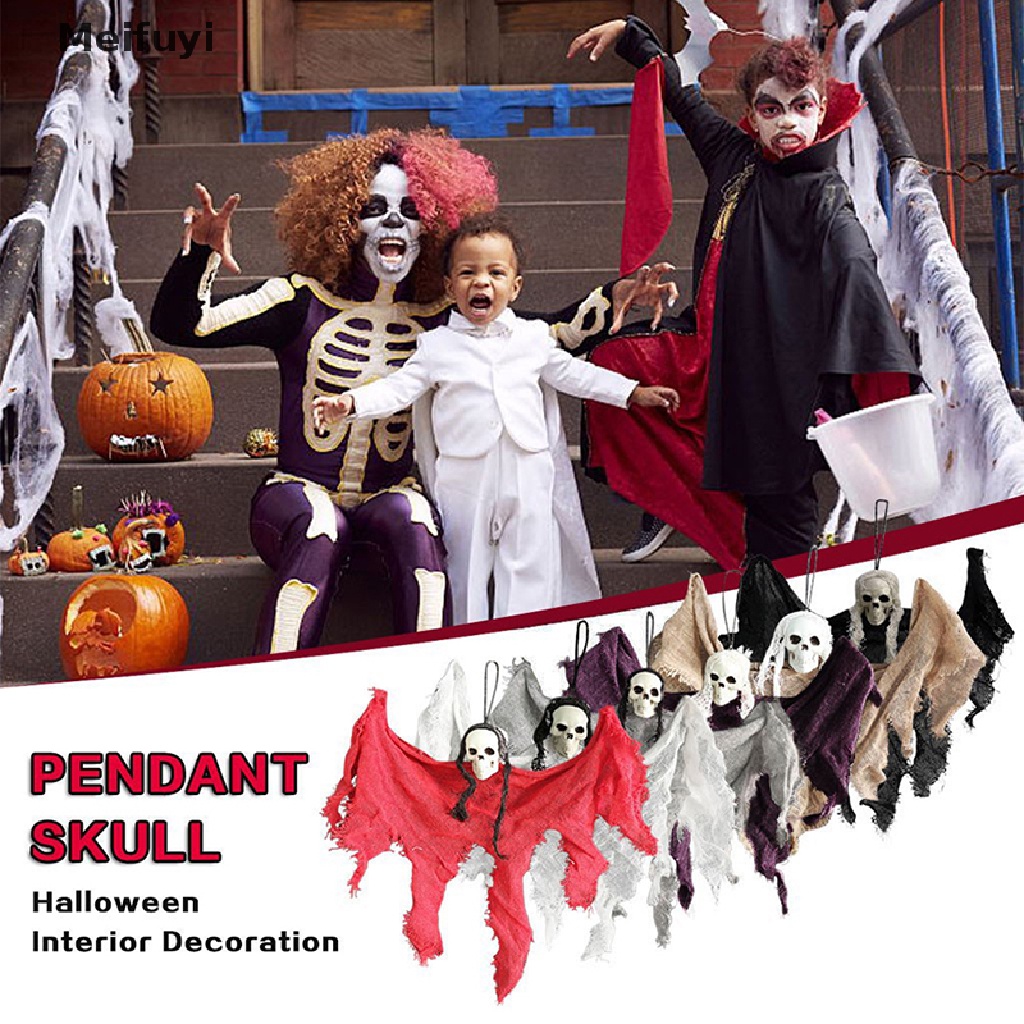 [Meifuyi] Đầu Lâu Ma Trang Trí Halloween Kinh Dị