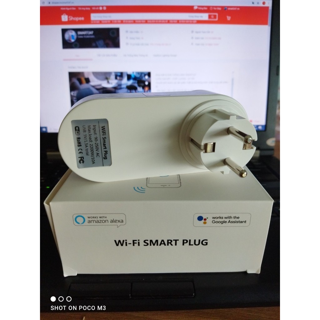 Giá Đặc Biệt! Ổ Cắm Wi-Fi Chuẩn EU Có Cổng USB Điều Khiển Từ Xa Ứng Dụng EWeLink