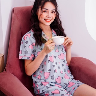 Bộ Lụa xanh tim hồng - lửng