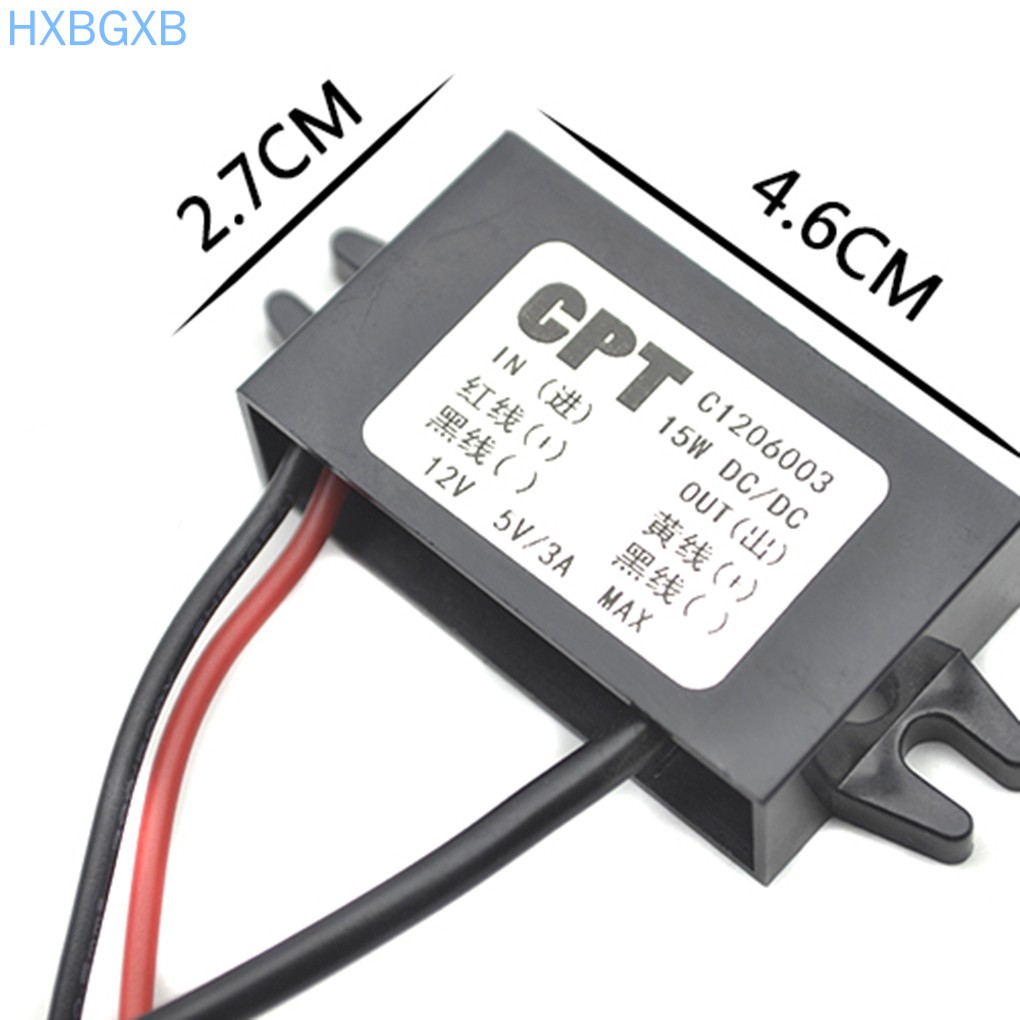 Thiết bị giảm áp DC 12V sang 5V 3a Max 15w Usb Dc-Dc Cho Xe Hơi / Xe Máy | BigBuy360 - bigbuy360.vn
