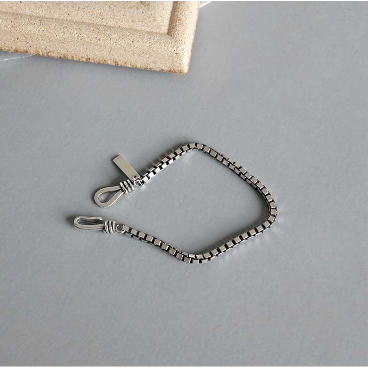 Vòng Tay Mạ Bạc 925 Phong Cách vintage Đơn Giản Cho Nữ