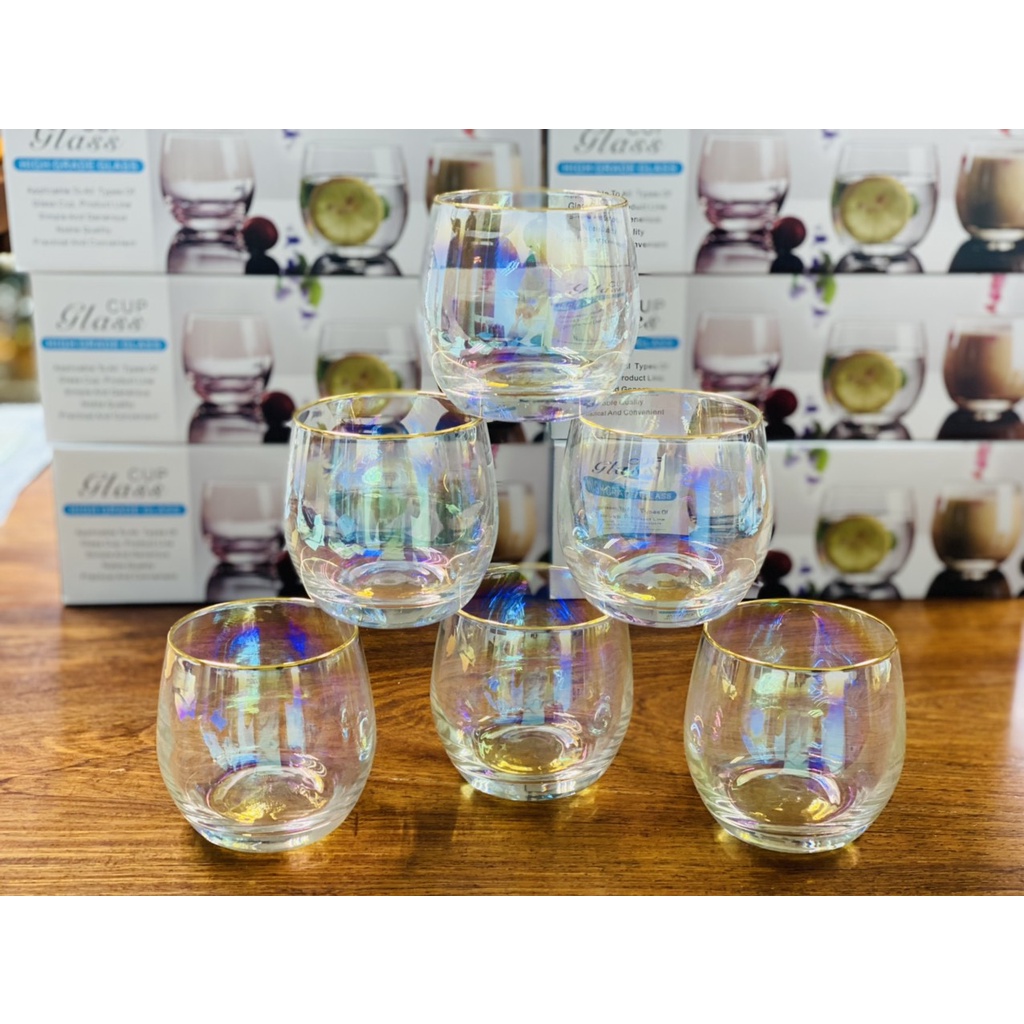 ly thủy tinh , bộ cốc thủy tinh uống nước sang trọng cho mọi nhà, cốc thủy tinh uống nước pha lê.