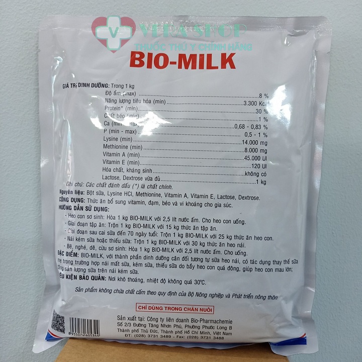 BIO MILK 1KG - Sữa cho heo con, heo nái, dê, nghé, bê, cừu