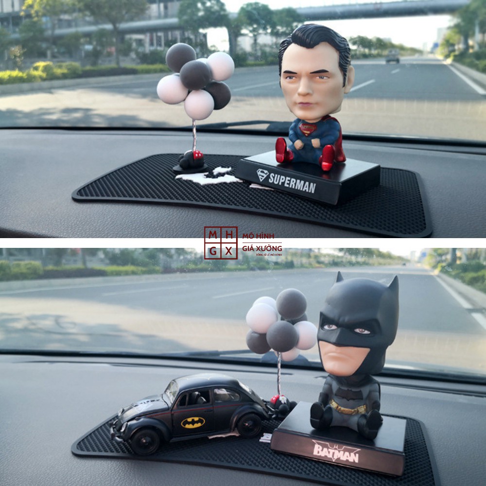 Mô Hình Superman Chibi lắc đầu - Trang trí taplo ô tô - Trang trí bàn học bàn , bàn làm việc - Kê Điện Thoại - Figure DC