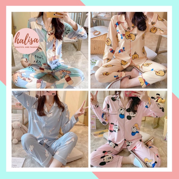 Đồ bộ nữ mặc nhà pijama ngủ dễ thương thu đông bigsize quần dài BD02