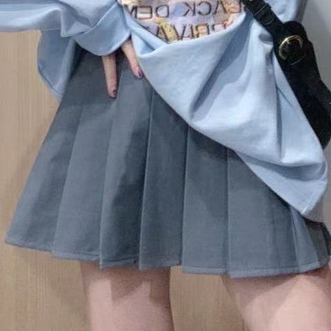 Set áo tay dài dáng rộng và chân váy xếp ly xinh xắn cho nữ (Có bán lẻ)