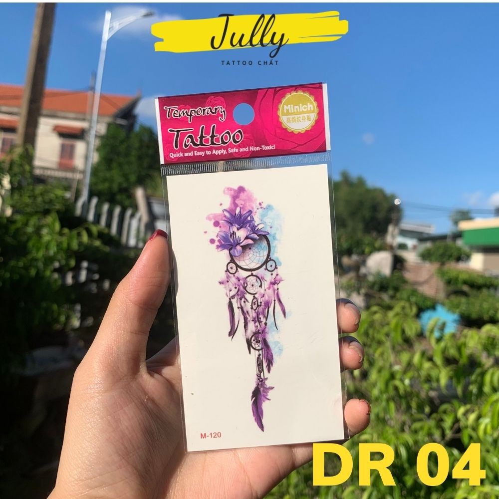 Hình xăm dán tạm thời Dream Catcher mini chống nước an toàn bền đẹp JULLY Tattoo chất