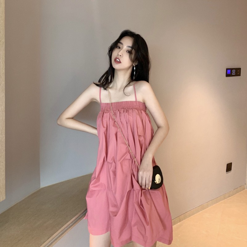 Đầm babydoll đơn sắc xoè công chúa J0078 | BigBuy360 - bigbuy360.vn