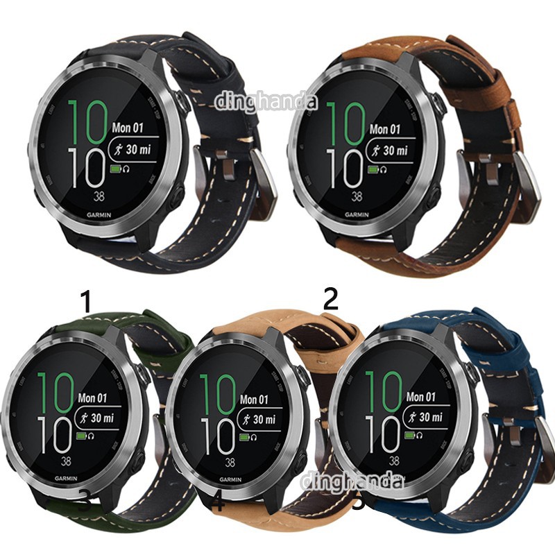 Dây da thay thế cho đồng hồ thông minh Garmin Forerunner 645 245 245M