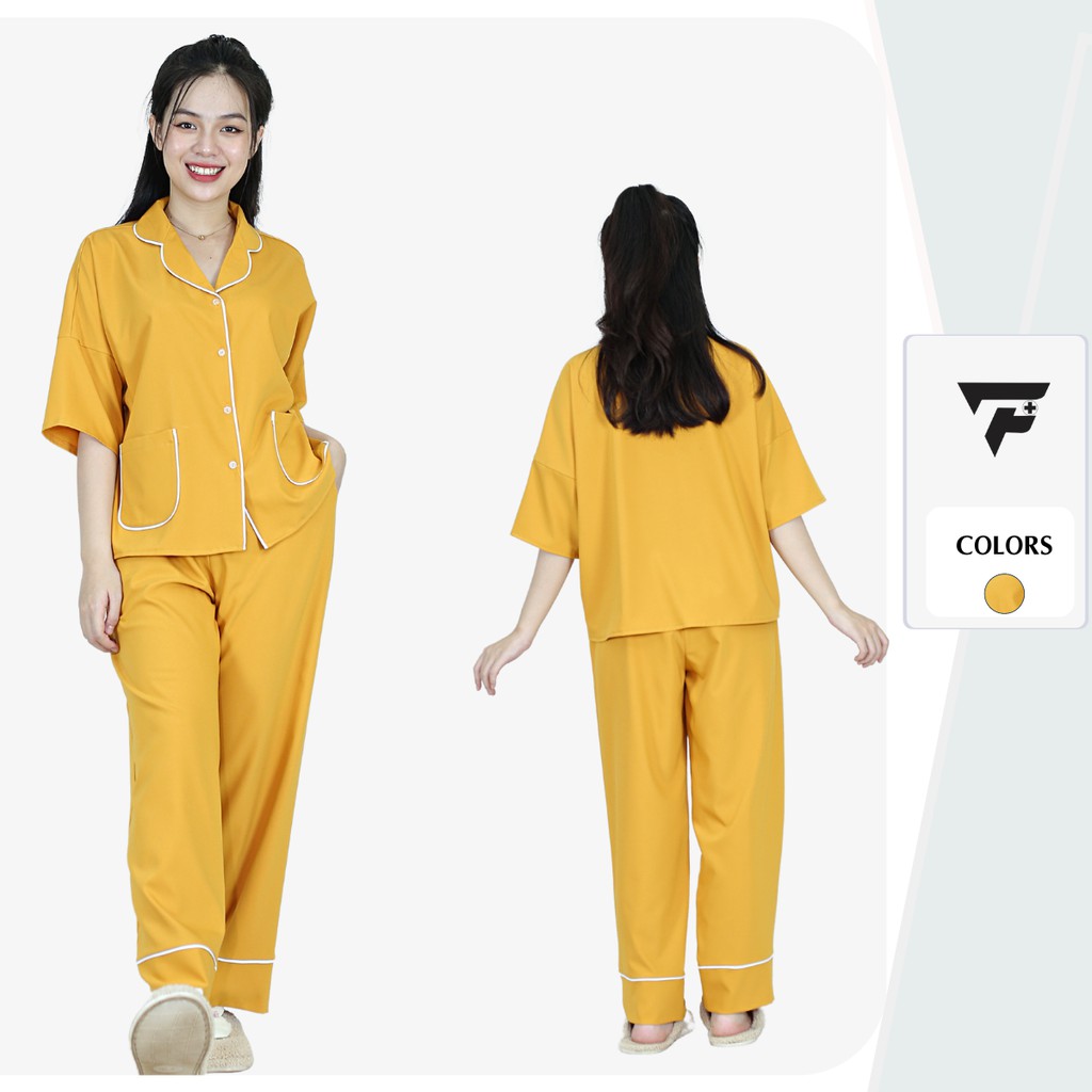 Pijama cánh dơi quần dài Lụa cao cấp mặc nhà mặc ngủ dễ thương FPLUS 297