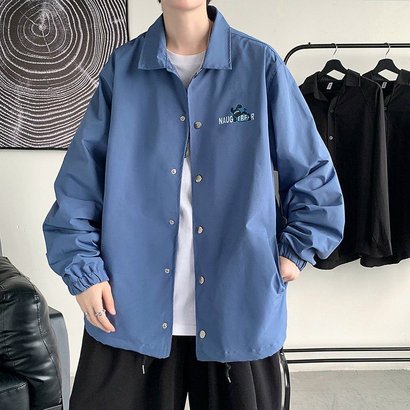 Áo khoác thời trang nam, chất dù mềm mại mát mẻ, màu sắc trẻ trung, áo in hình phía sau lưng