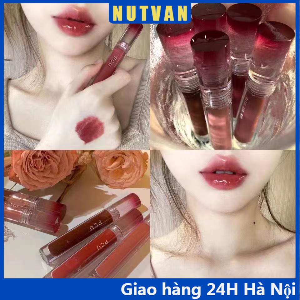 Son Bóng Nhạt Mềm Mượt Nuôi Dưỡng Môi Chống Thấm Nước màu nude tiện dụng không thấm nước trong suốt