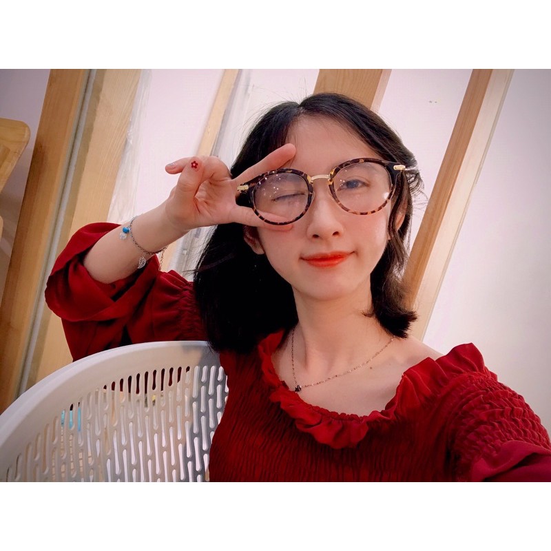 MẮT KÍNH GỌNG CẬN FORM TRÒN KIM LOẠI CHÂN GỌNG TAM GIÁC 558 SIÊU ĐẸP | BigBuy360 - bigbuy360.vn