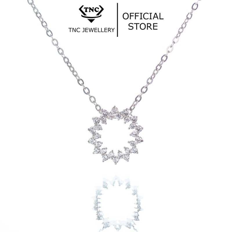 Dây Chuyền Bạc Nữ Vòng Tròn Nạm Đá -Trang Sức TNC JEWELLERY