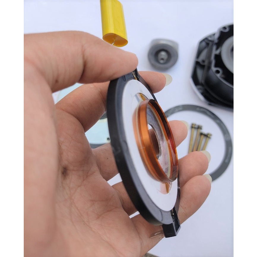 01 CỦ LOA TRÉP TITAN PH SPEAKER KIM LOẠI - TREBLE MẶT CƯỜI + CHÂN NHỎ + TỤ - CÔN 37MM - LOA TREBLE RỜI