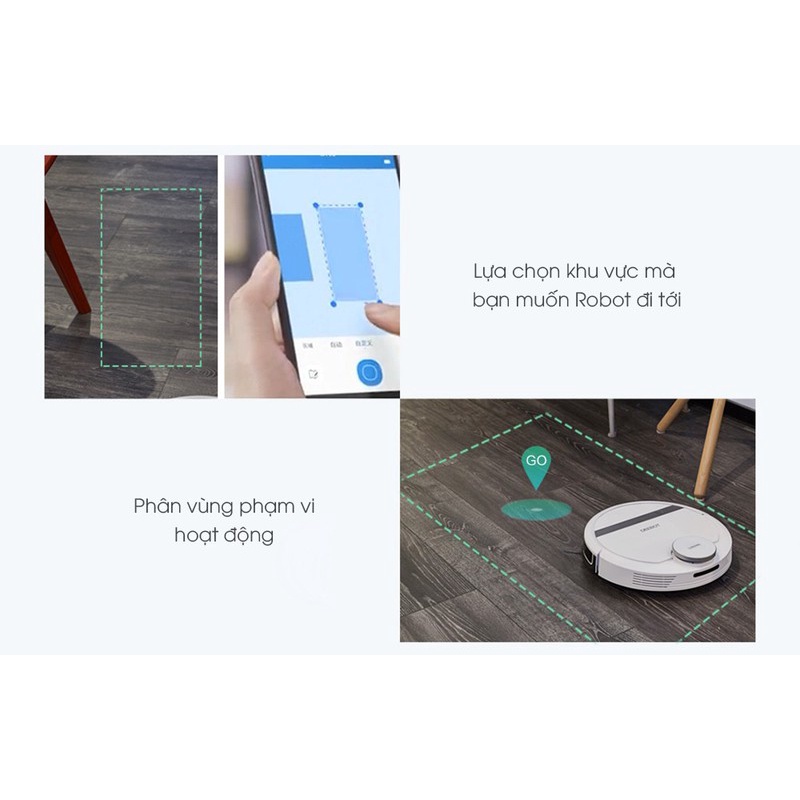 Robot Hút Bụi Ecovacs Deebot DE55 HÀNG TRƯNG BÀY, Mới, chưa qua sử dụng, full phụ kiện, APP - Tphome