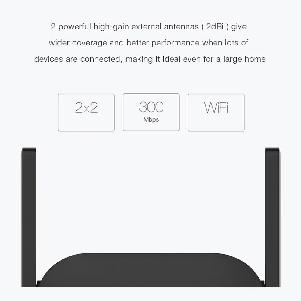 ●✥♠Bộ khuếch đại sóng WiFi Xiaomi băng thông 300mbps thiết kế 2 Ăng-ten chất lượng cao | BigBuy360 - bigbuy360.vn