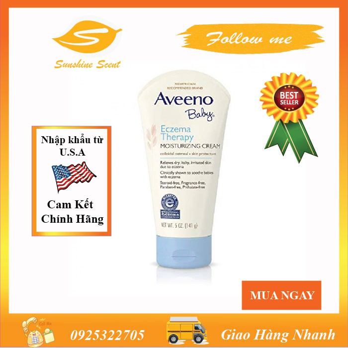 KEM DƯỠNG THỂ TRỊ CHÀM AVEENO BABY ECZEMA THERAPY 141G