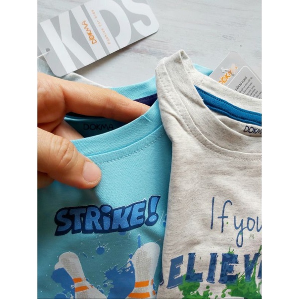 Bộ cộc tay bé trai Dokma – chất cotton hữu cơ siêu mềm mát