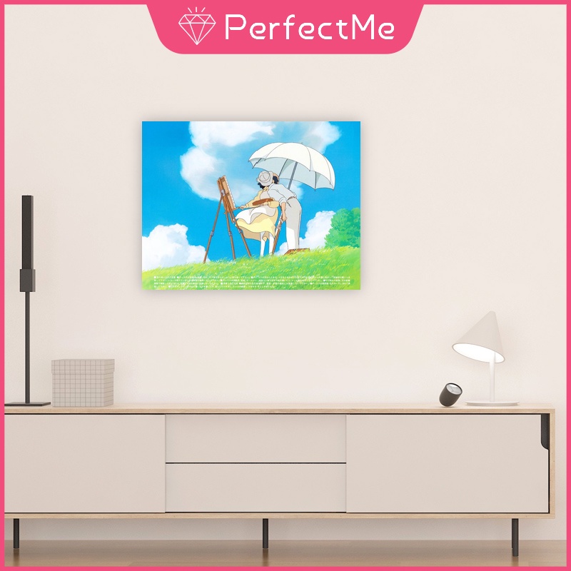 Bộ tranh sơn dầu 40x50cm tự làm họa tiết hoạt hình Miyazaki Hayao