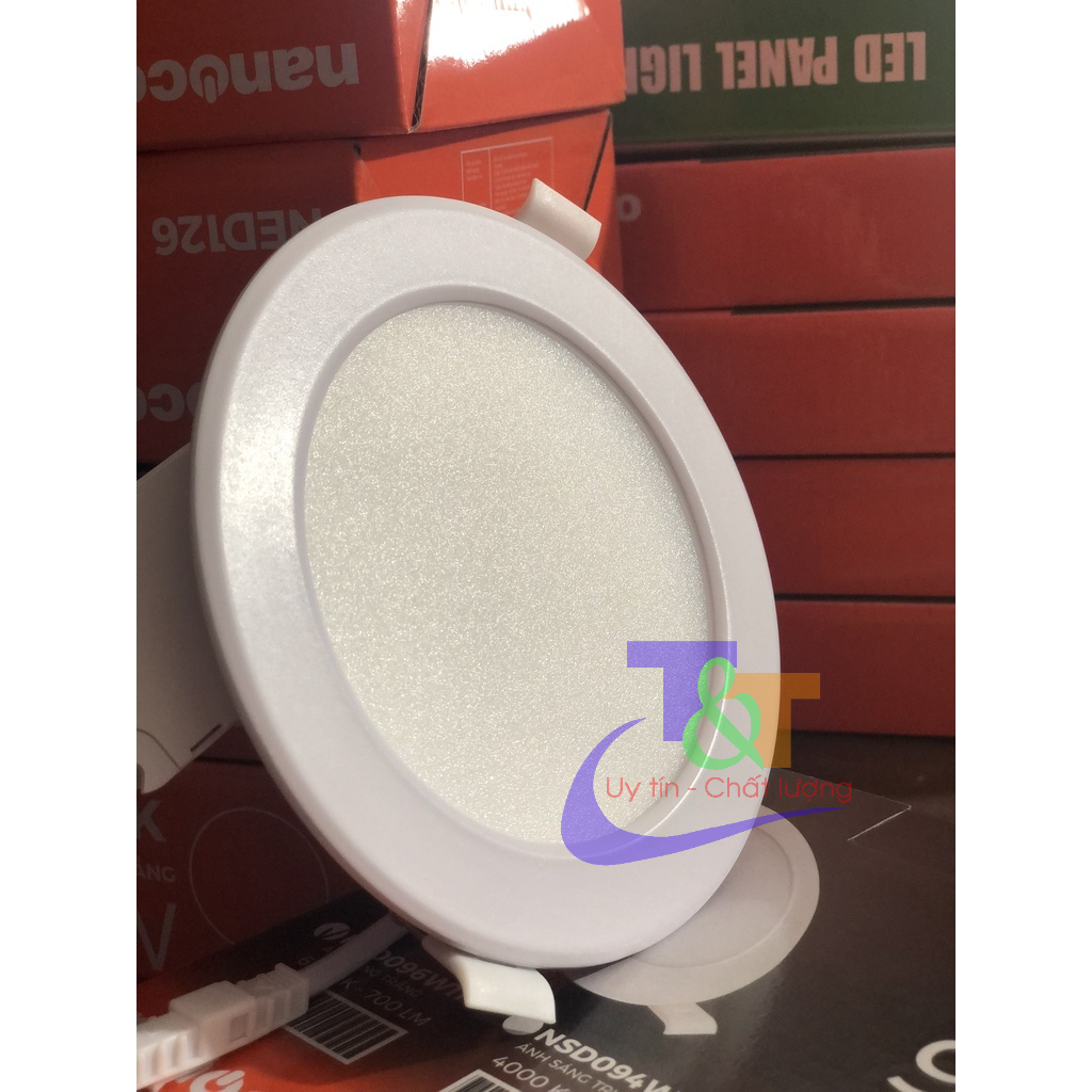 Đèn Downlight LED φ110 9W, φ135 12W 6500K Viền Vàng, Viền Bạc, Viền Trắng