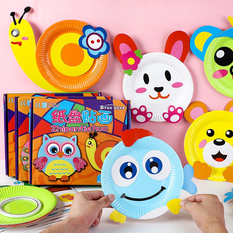 Đồ chơi thủ công DIY tạo hình hoạt hình trên đĩa cho bé