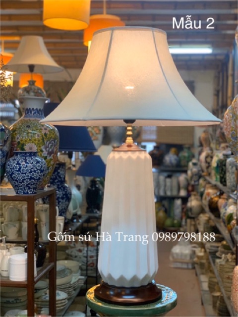 Đèn ngủ gốm sứ Bát Tràng cao cấp