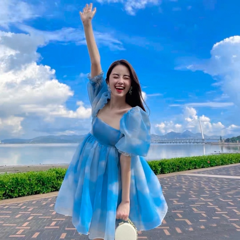 Đầm babydoll BRIE CLOTHING xoè kiểu dáng công chúa xinh xắn ulzzang - D225