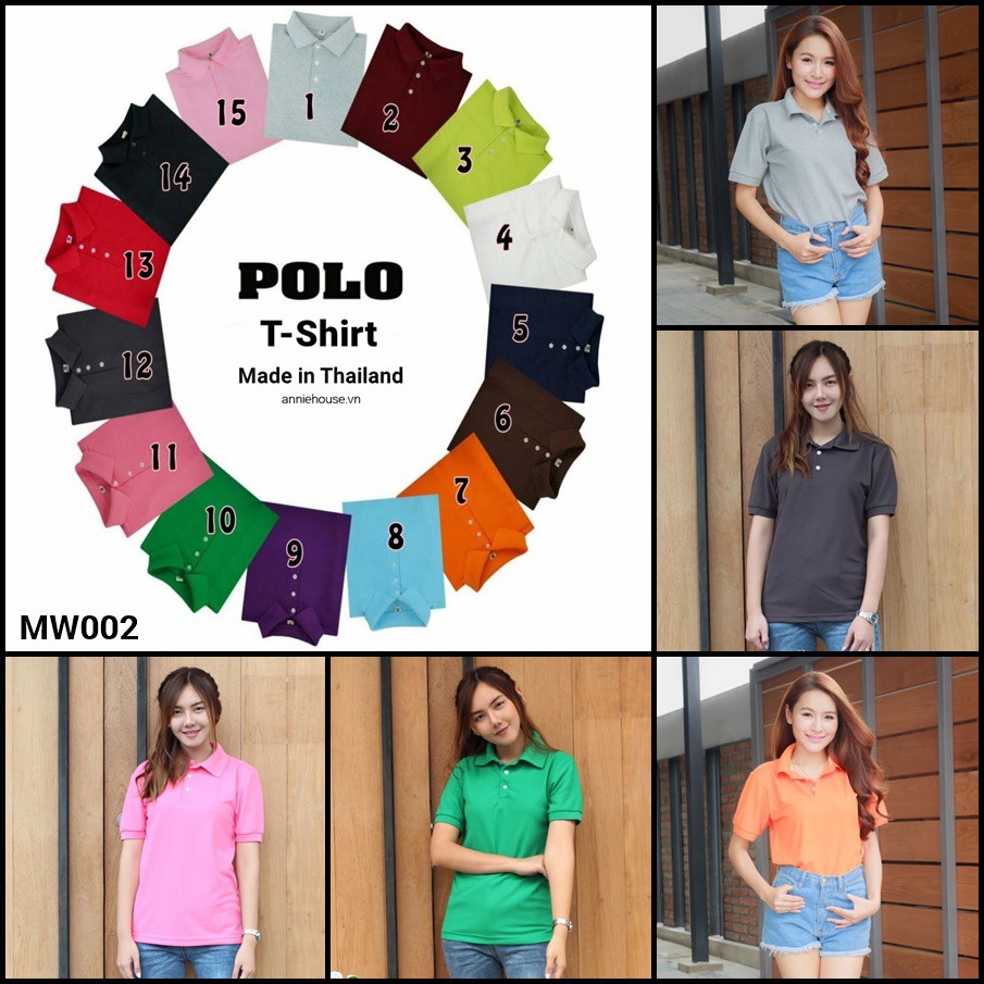 Áo thun cá sấu cổ trụ Thái Lan MW002 | Shopee Việt Nam
