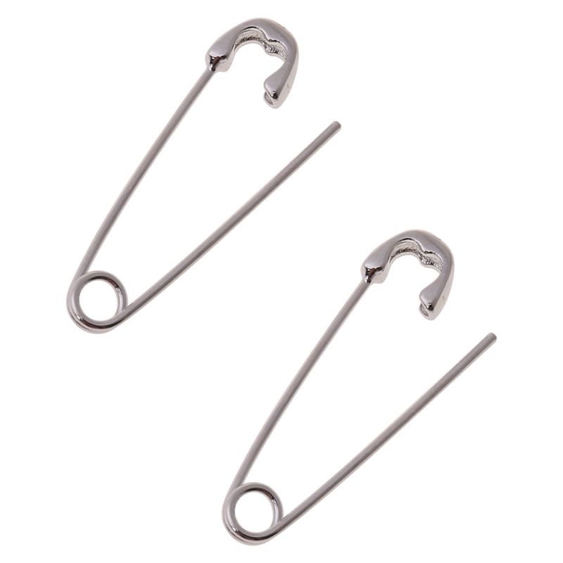 1 Cặp Bông Tai Hình Kim Ghim Nhỏ Bằng Bạc Sterling An Toàn Dễ Phối Đồ