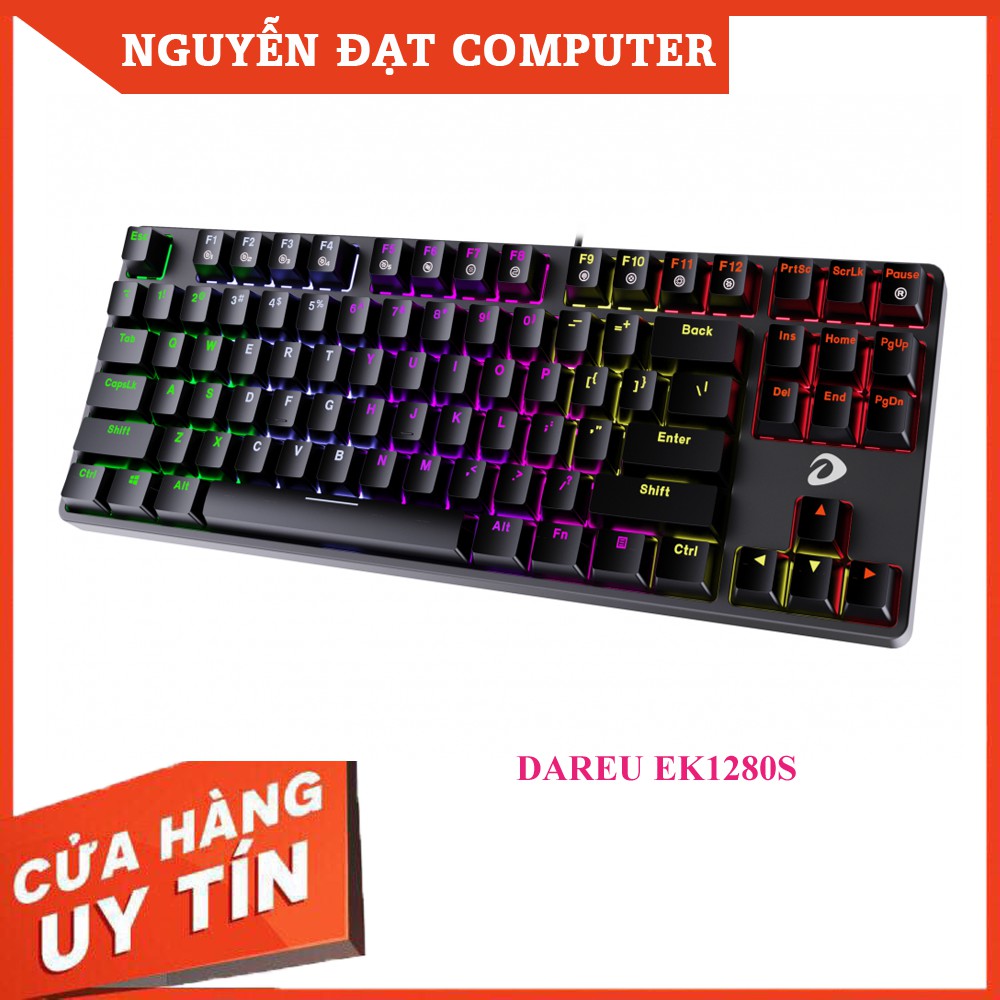 Bàn phím cơ Gaming DAREU EK1280s 104KEY Black  - Bảo hành 24 tháng