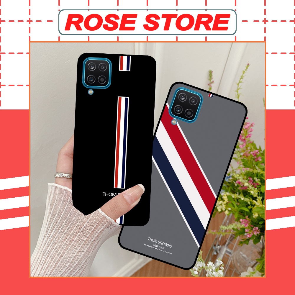 Ốp lưng Samsung A12 / M12 / A22 4G / A22 5G / M32 in hình sọc caro, họa tiết đen trắng dễ thương