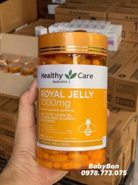 Sữa ong chúa Healthy Care Royal Jelly 1000mg Úc