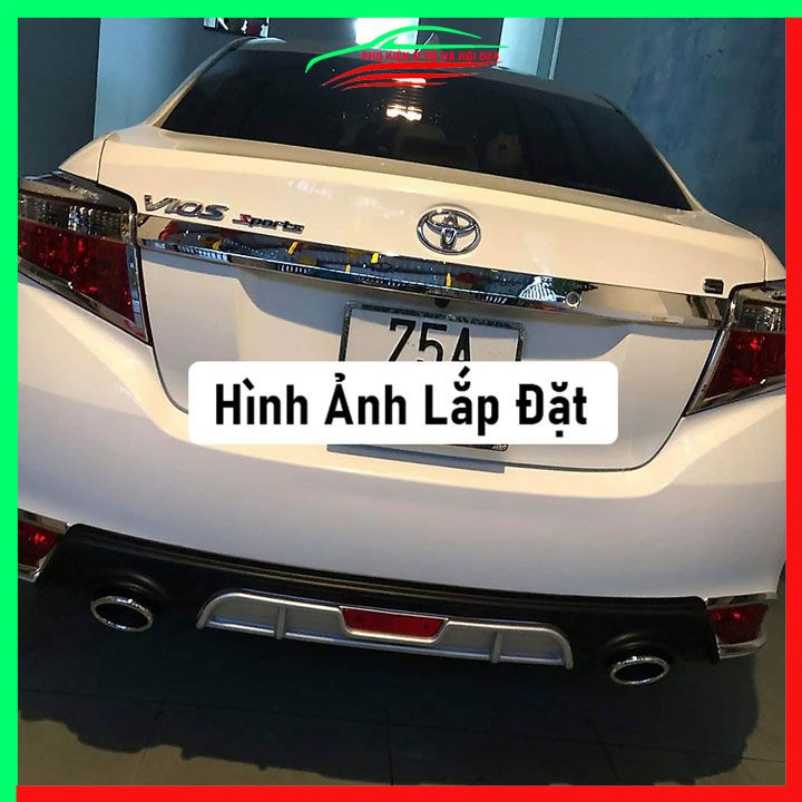 Lippo, líp chia pô ô tô Vios 2014-2018 mẫu 2 pô tròn màu bạc chuẩn form xe thể thao