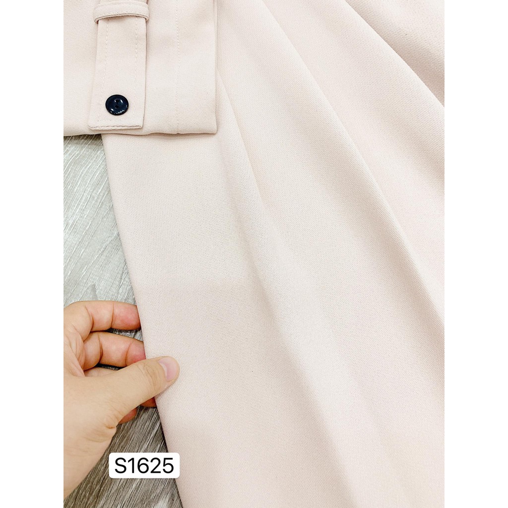 Sét áo croptop cổ vest và váy hai dây xếp ly - DVC - Maidieuhuyen S1625 | BigBuy360 - bigbuy360.vn