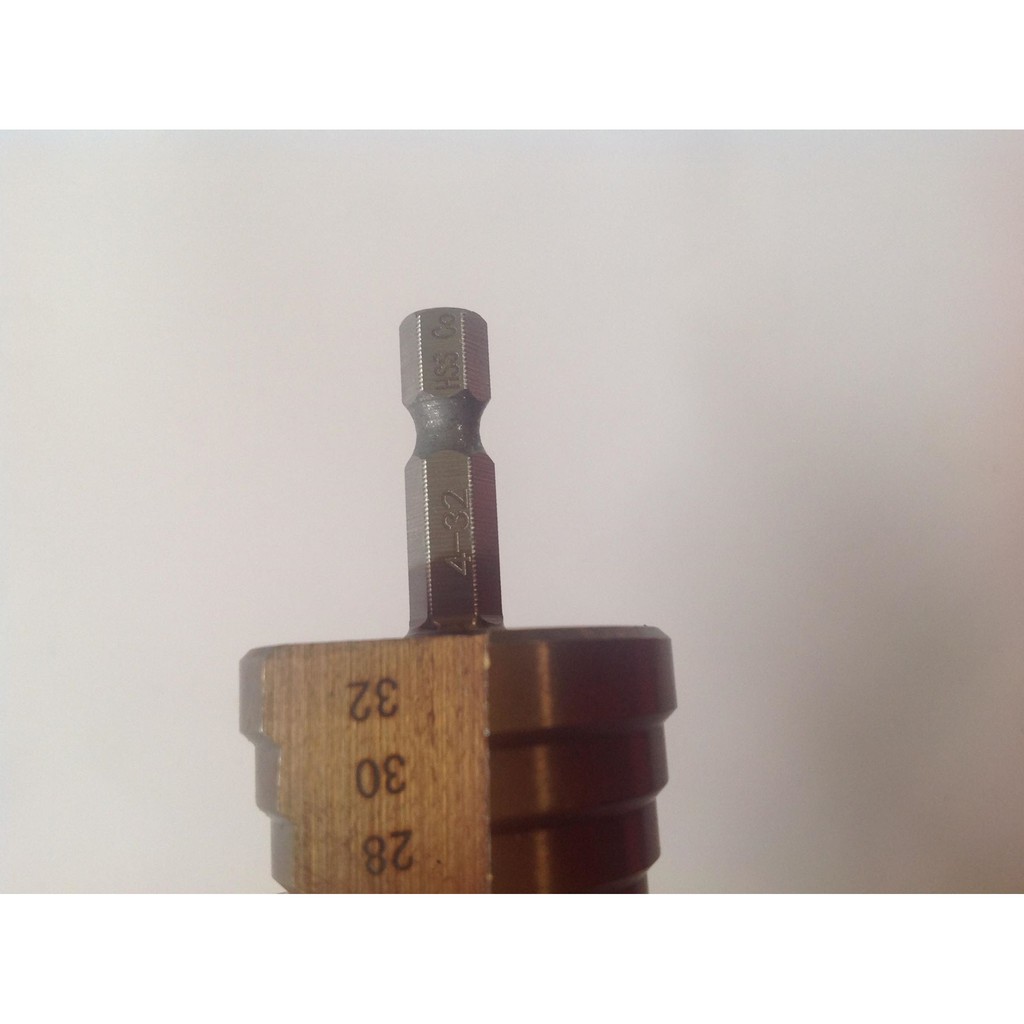 Mũi khoan tháp thẳng bằng thép gió HSS mạ coban M35 phi 4-32mm