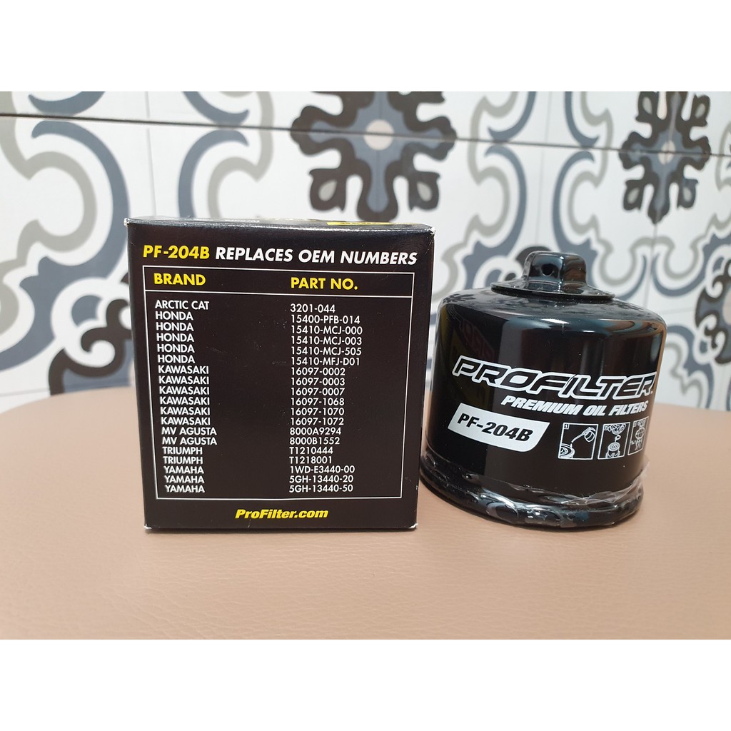 Lọc nhớt Moto Maxima ProFilter PF-204B Cho xe Honda, Kawasaki, Yamaha, Triumph, Có lắp đặt
