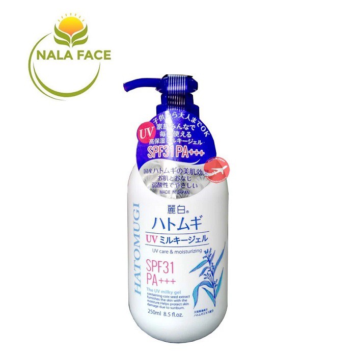 Sữa Dưỡng Thể Dưỡng Ẩm Và Chống Nắng Hatomugi UV Care &amp; Moisturizing SPF31 PA+++ 250ml