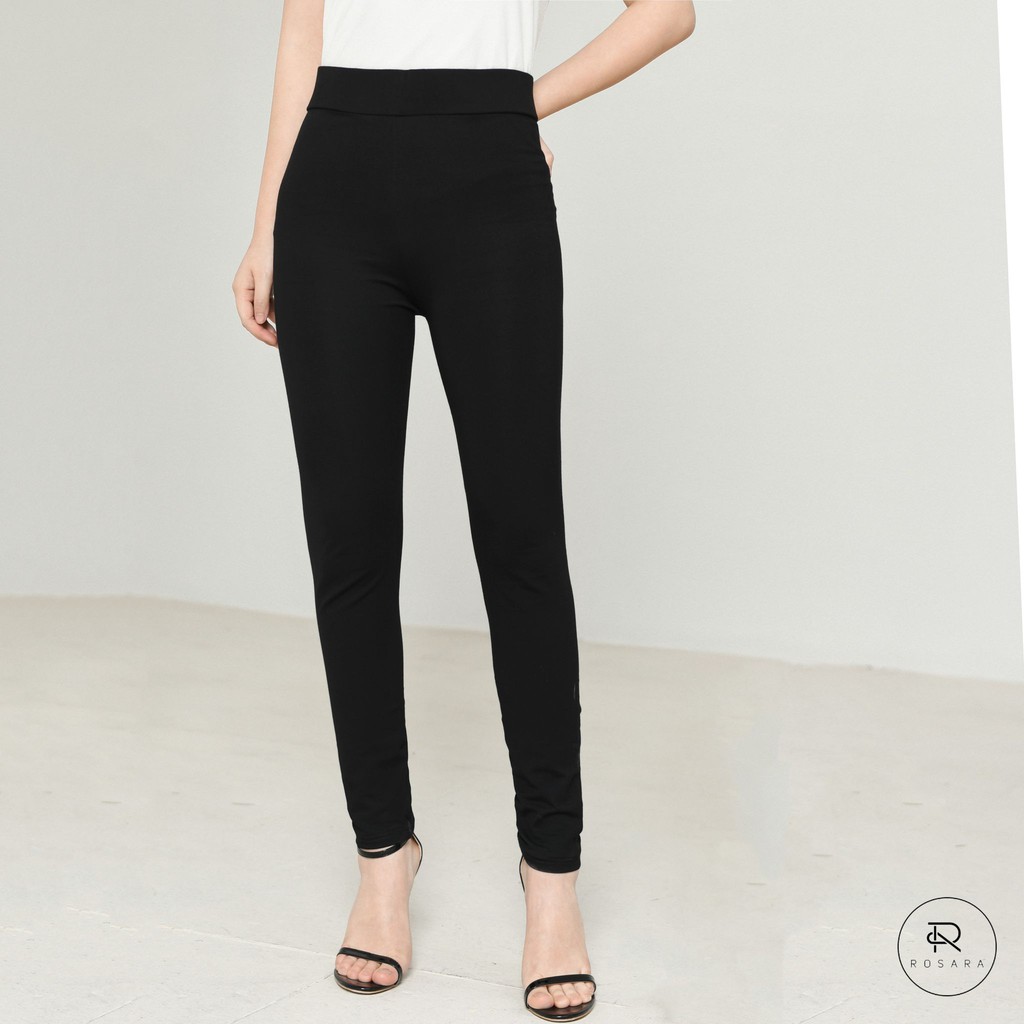 Quần legging thời trang nữ co dãn 4 chiều vải dày dặn Rosara SP56 | BigBuy360 - bigbuy360.vn