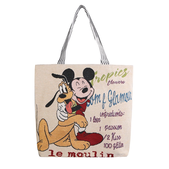 Túi tote vải canvas cute, đựng đồ đi học, du lịch đa năng mềm đẹp giá rẻ thời trang