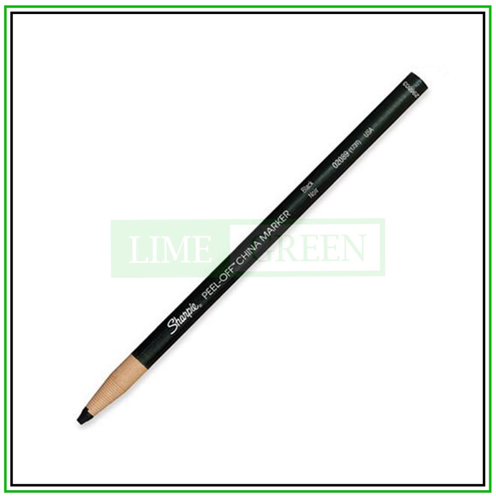 Bút chì xé vẽ trên mọi chất liệu Sharpie Peel-Off China Marker - Màu đen