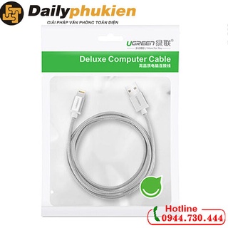 Cáp sạc Iphone Lightning 2m bọc lưới UGREEN 30586 dailyphukien