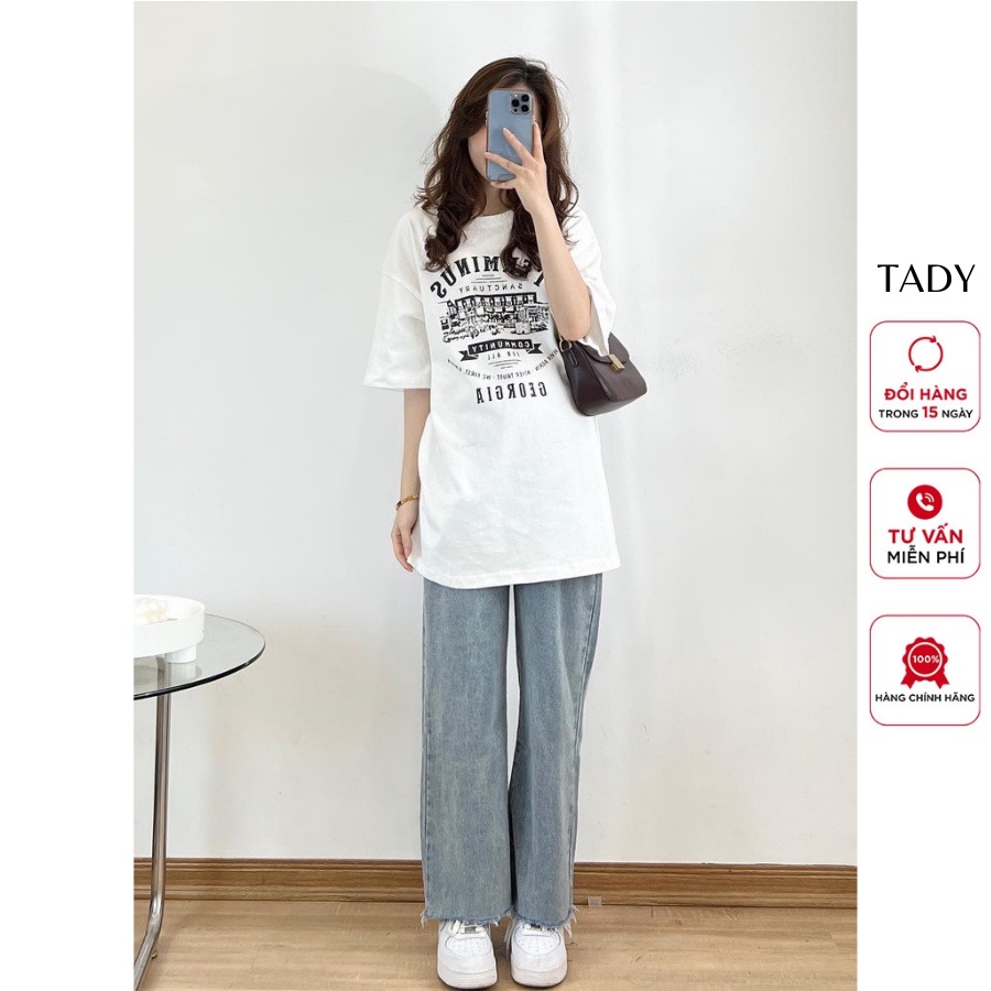 Áo Thun Cotton Khô Quảng Châu Form Rộng TERMINUS - Phông 3158 Khô Nam Nữ Cotton Oversize