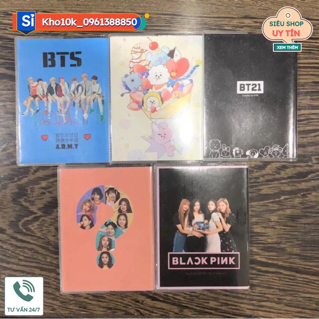 Sỉ 10 quyển sổ hình tượng bts kèm bút