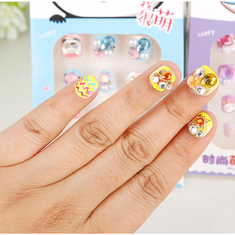 OCEANMAP Miếng Dán Trang Trí Móng Tay Hình Kỳ Lân Hoạt Hình Dễ Thương Dành Cho Trẻ Em