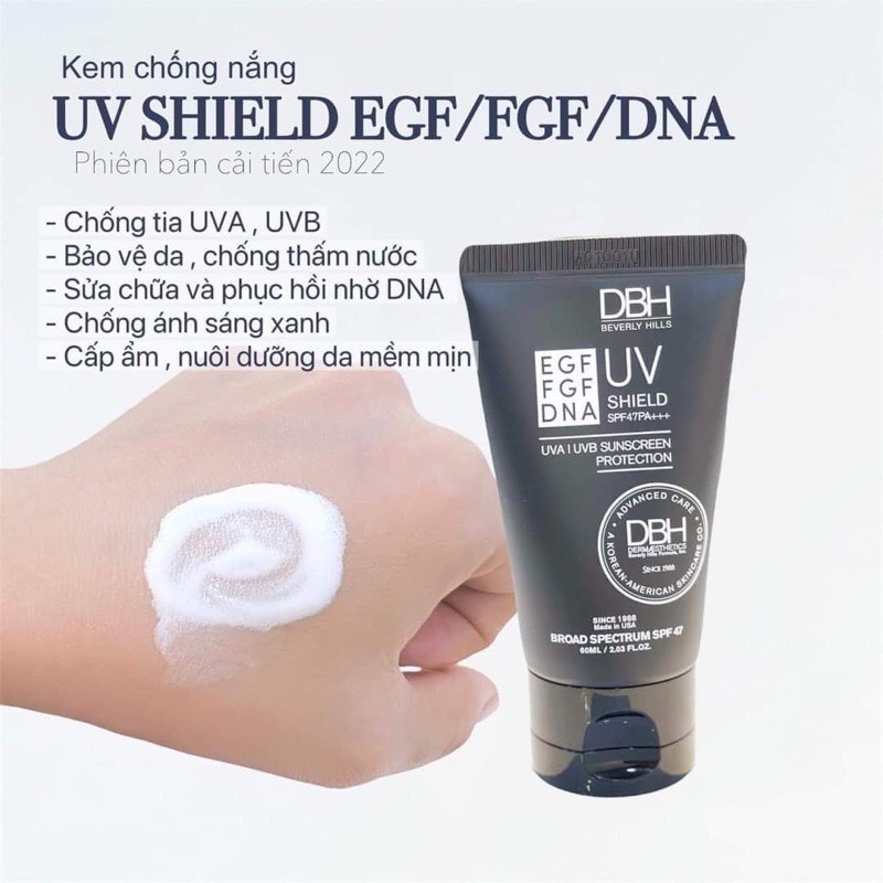 Kem chống nắng DBH EGF FGF DNA UV Shield 60ml - Kcn DBH