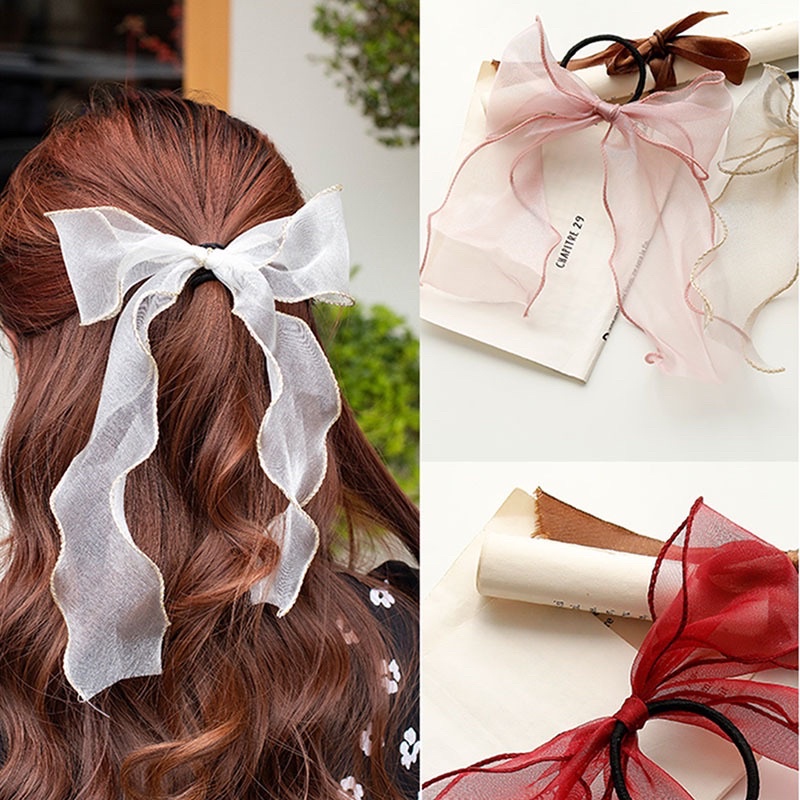 SET RUY BĂNG VOAN SÓNG BIỂN VÀ DÂY CỘT TÓC LÀM ĐỒ HANDMADE